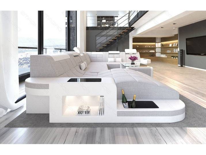 Wohnlandschaft Wave XXL U-Form in Stoff