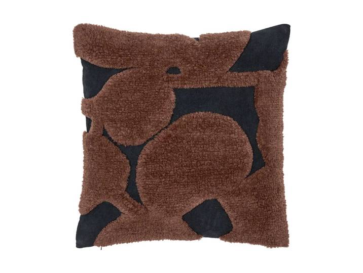 Ferm Living Cilla tufted kussen Black-dark chocolate 50x50 cm