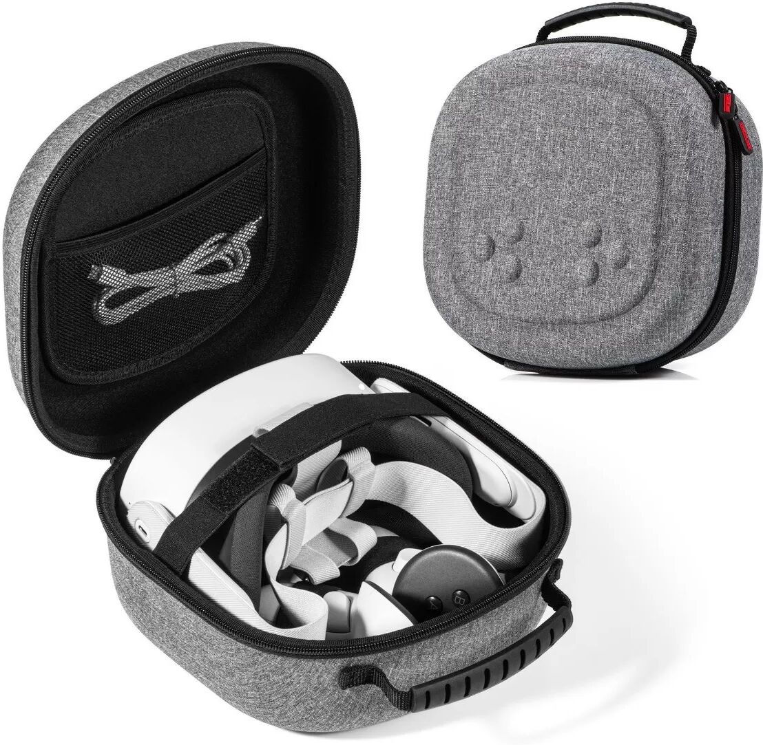 INF Étui de Transport Meta Quest 3 - Compatible avec Meta Quest 3S/3/2 & Vision Pro - Gris