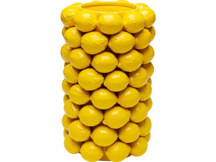 Tischvase KARE DESIGN Vase Lemon Juice , gelb, B:26cm H:43cm T:26cm, Porzellan, Vasen, Tischvase
