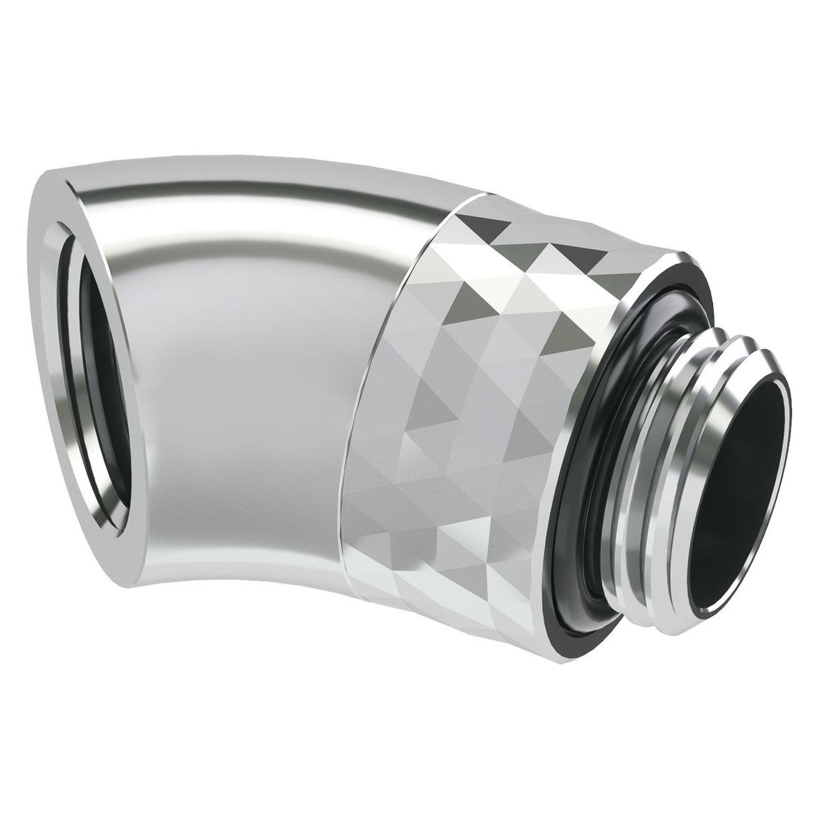 Barrow Dazzle Adapter 45 Grad G1/4 Zoll AG auf G1/4 Zoll IG - drehbar, silber (TDWT45-B01 SS)
