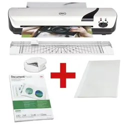 GBC A4 Laminiergeräte-Set »Inspire+« weiß inkl. Laminiertaschen A4 100 Stück 80 mic weiß, 35x6x13 cm
