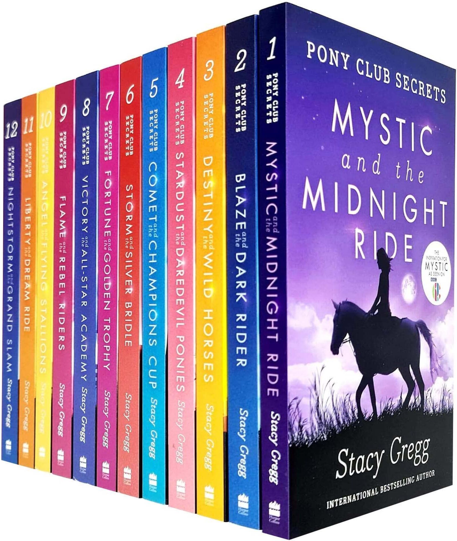 HARPERCOLLINS Pony Club Secrets 12 Books Collection Set by Stacy Gregg – Mystic and the Midnight Ride & Horse Adventure Collection