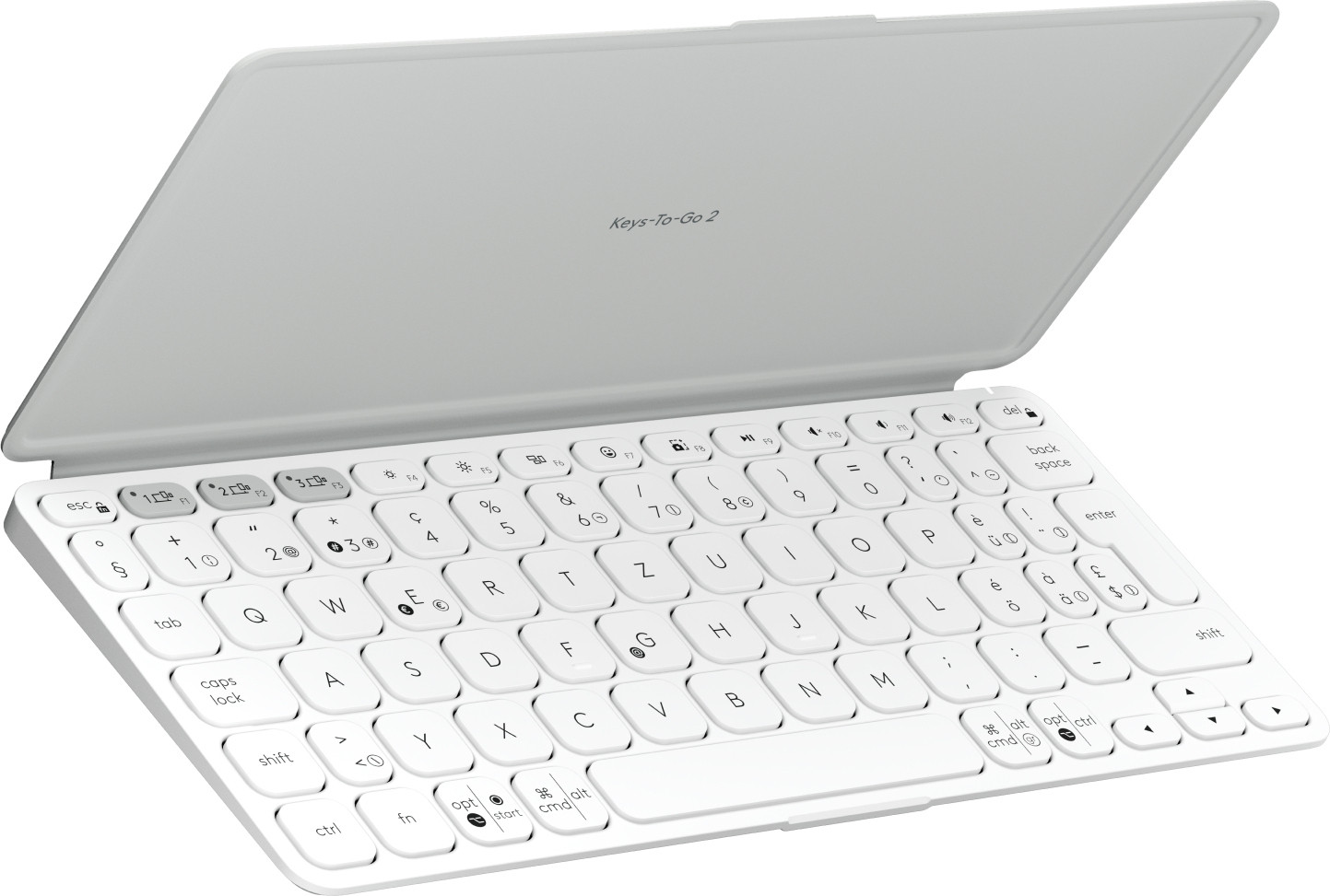 Logitech Keys-To-Go 2 draadloos toetsenbord, QWERTZ Zwitsers model, wit