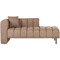 CHAISELONGUE-LINKSSEITIGE Stoff Hellbraun Lannils