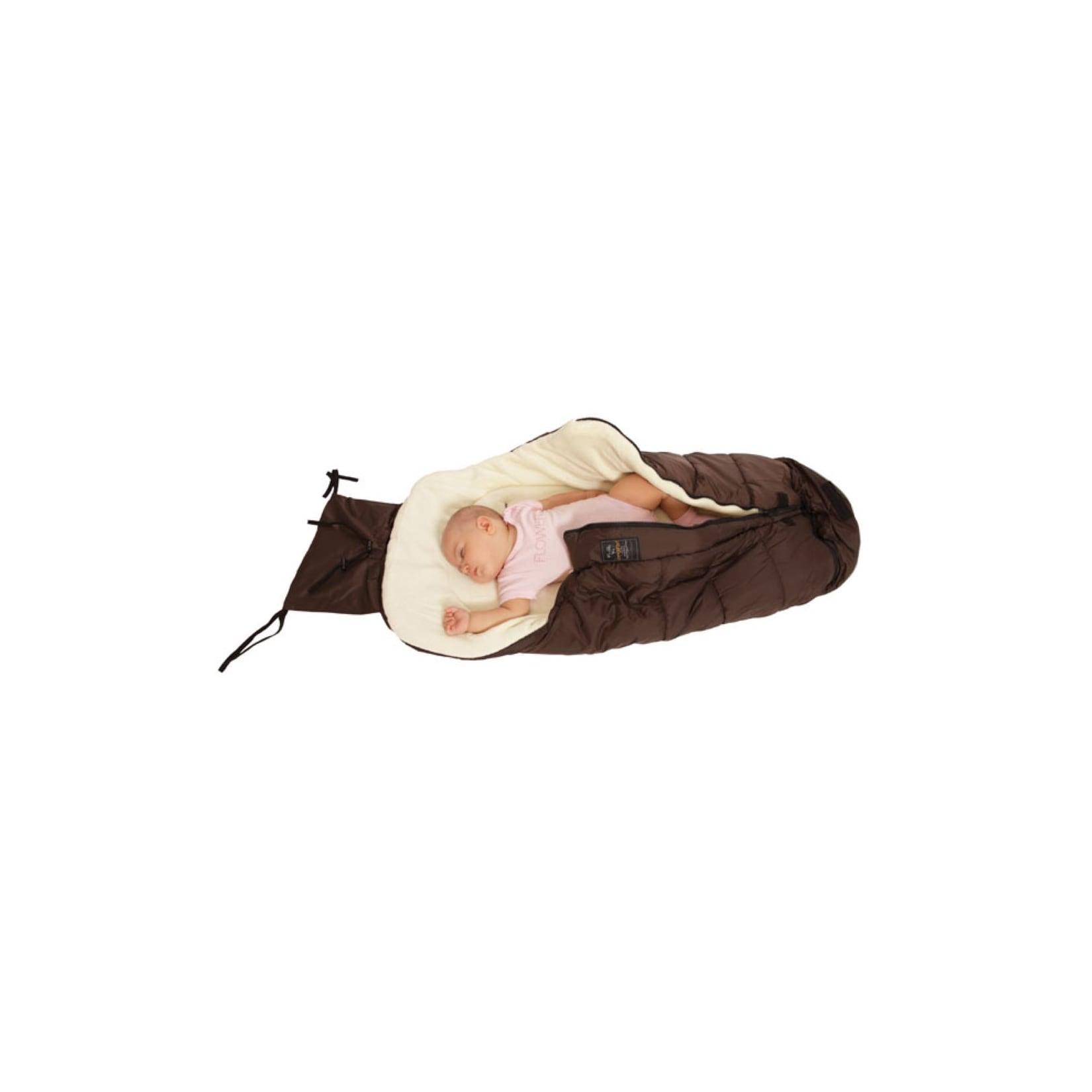 Fußsack Fluffy, Universalgröße, Kinderwagen, wasserdicht, mit Reißverschluss braun