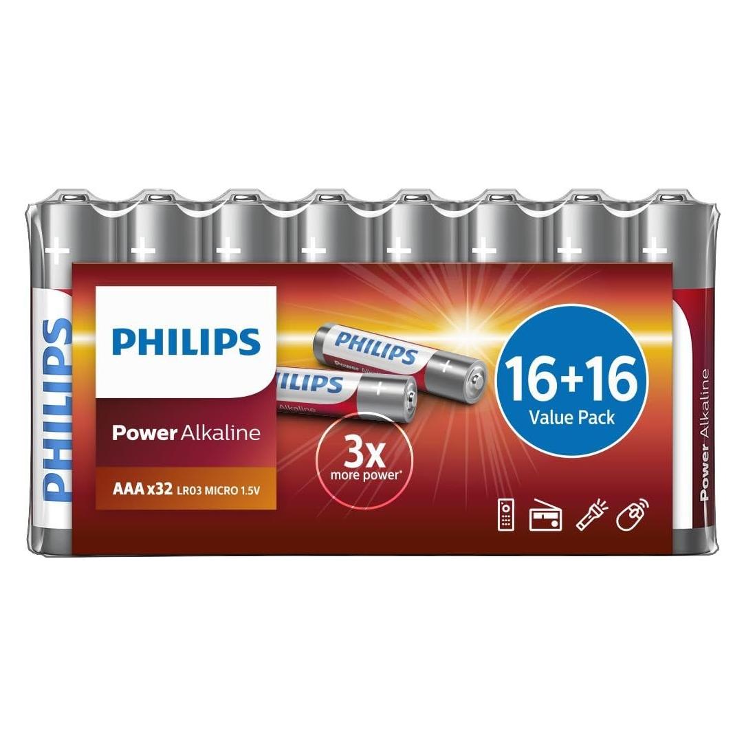 Philips Power Alkaline LR03 (AAA) (32 Stk., AAA) (LR03P32FV/10)