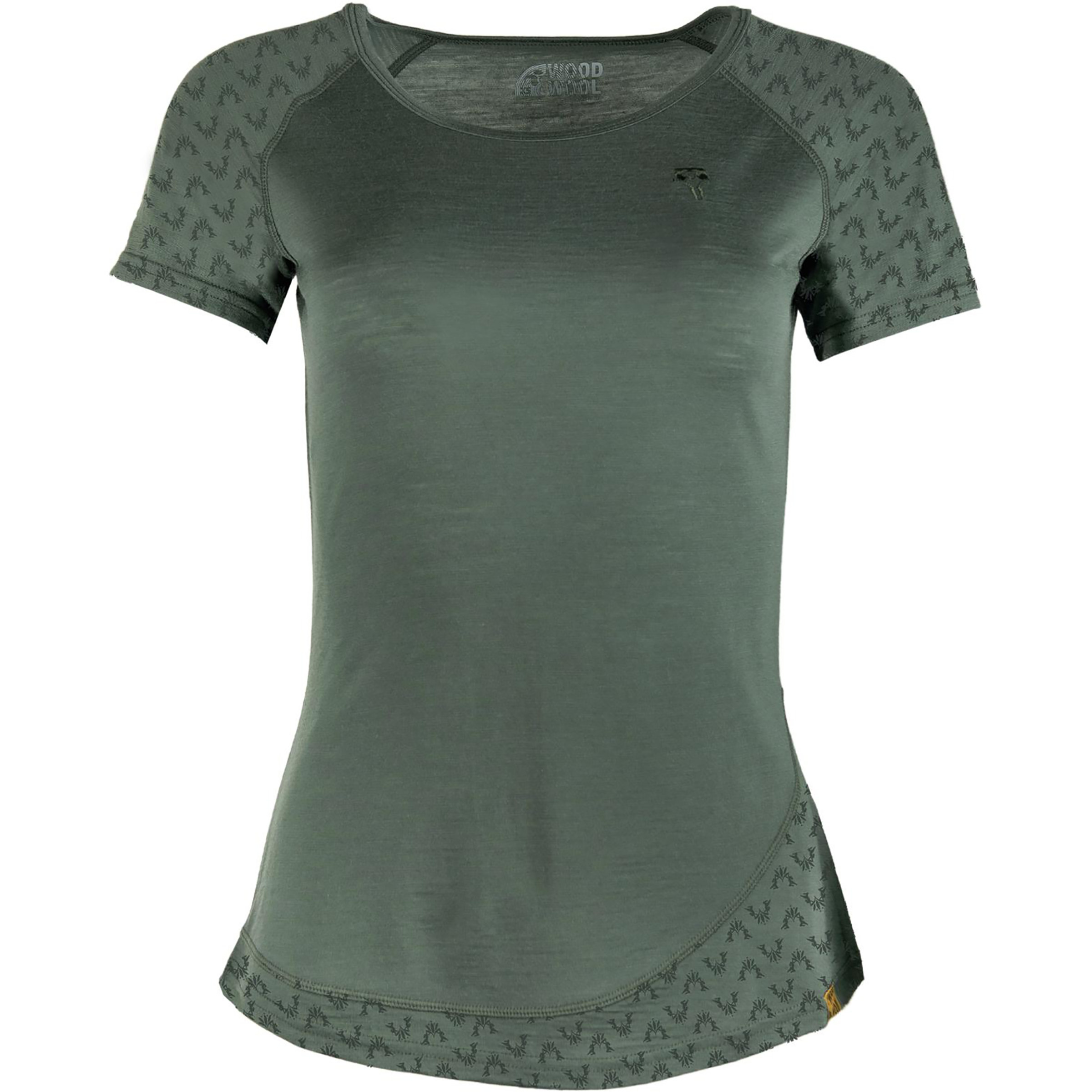 Grüezi Bag Deanna Boulder WoodWool Damen T-Shirts gruen Größe XL Trekking Geruchsneutralisierend Merinowolle