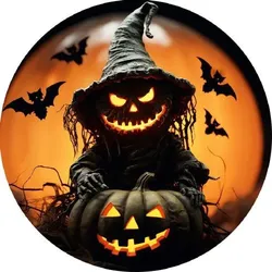 Essbares Papier „Halloween-Kürbis“, 19,5 cm