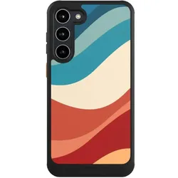Nivocase Hülle für Samsung Galaxy S23+ Handyhülle NIVOcore Case Schwarz Farbe Farbverlauf Welle (Samsung Galaxy S23+), Smartphone Hülle, Schwarz