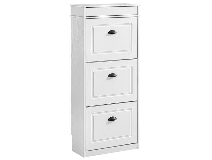 SCHUHSCHRANK mit 3 Klappen, Weiß 53x118x24cm