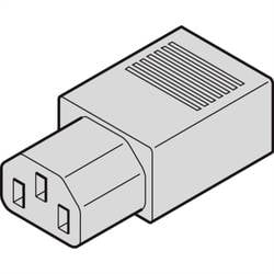 nVent SCHROFF 60715046 Kaltgeräte-Steckverbinder Kupplung, gerade Gesamtpolzahl: 2 + PE 10 A Schwarz 1 St. Piece
