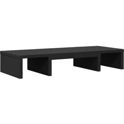 vidaXL Monitorständer Verstellbar Schwarz 60x24x10,5 cm Holzwerkstoff