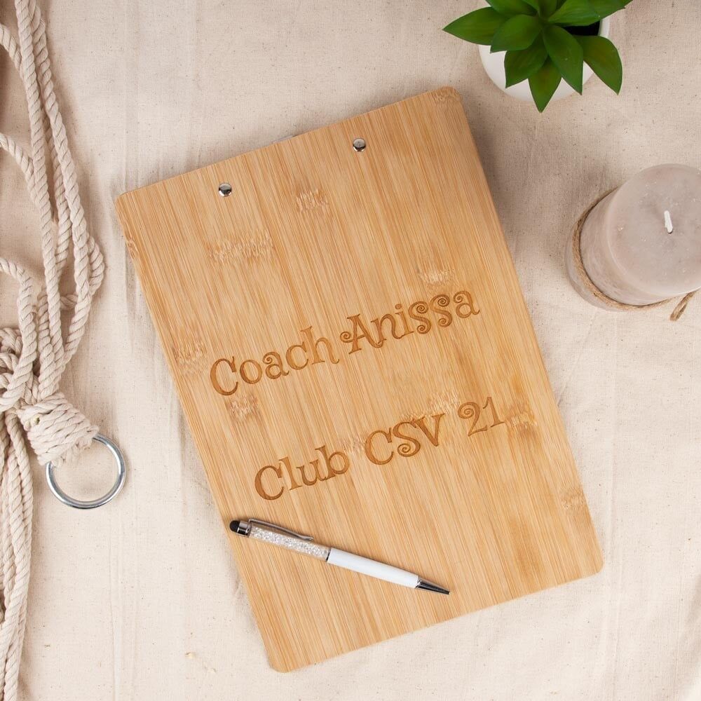 Ocadeau Clipboard bois gravé