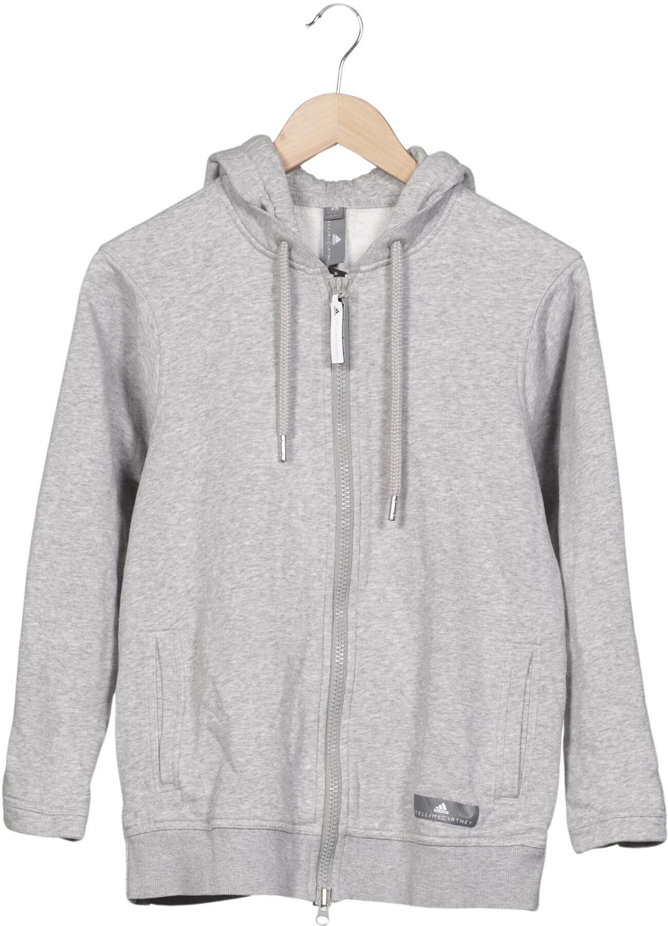 Adidas by Stella McCartney Damen Kapuzenpullover, Grau, Gr. XS, Baumwolle / Synthetik - Second Hand
