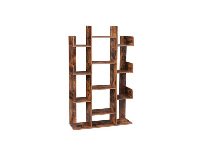 Hansiro Bücherregal Standregal, Braun, Holzwerkstoff, 86x140x25 cm, Wohnzimmer, Regal, Bücherregale