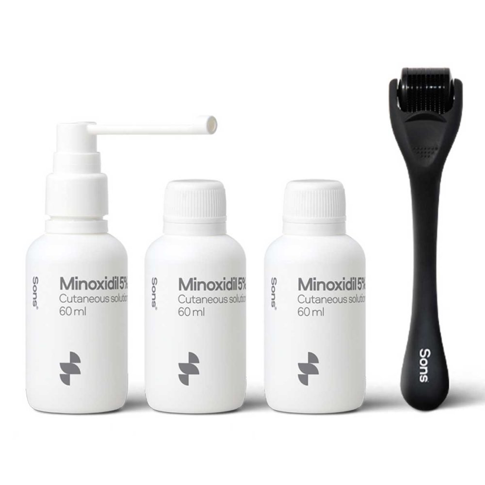 CAREFORSONS IRELAND LIMITED Sons Minoxidil 50mg/ml Lösung 180ml für Männer + Dermo Roller 08107028