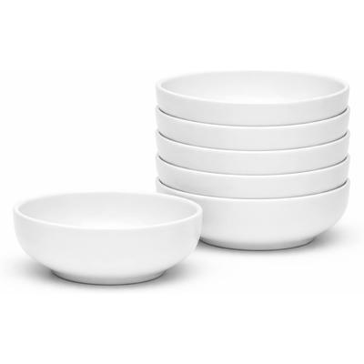 Müslischale VAN WELL "Malmö, Schale 15 cm, 6 Stück", weiß, H:6,5cm Ø:15cm, Steingut, Schüsseln, Müslischale, spülmaschinen- und mikrowellengeeignet