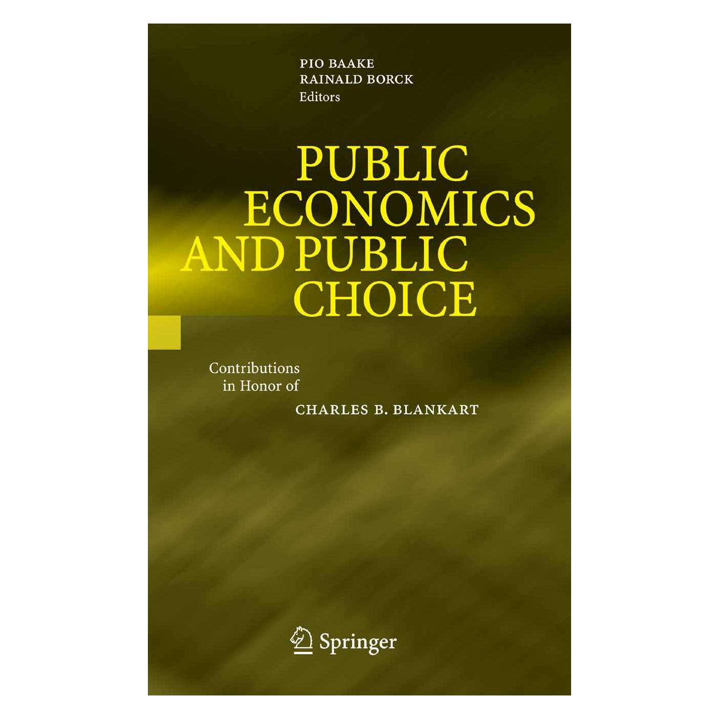 Springer Public Economics and Public Choice (9783540727811)