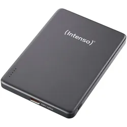 Intenso MW5000 Magnetische Powerbank 5000 mAh – MagSafe kompatibel, Wireless Charging 15W, USB-C PD 20W, Flach & Kompakt – Geprüft in Deutschland – Grau