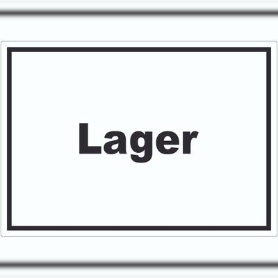 HB-Druck Lager Aufkleber mit Text Storage Warenlager waagerecht A1 (594x841mm)