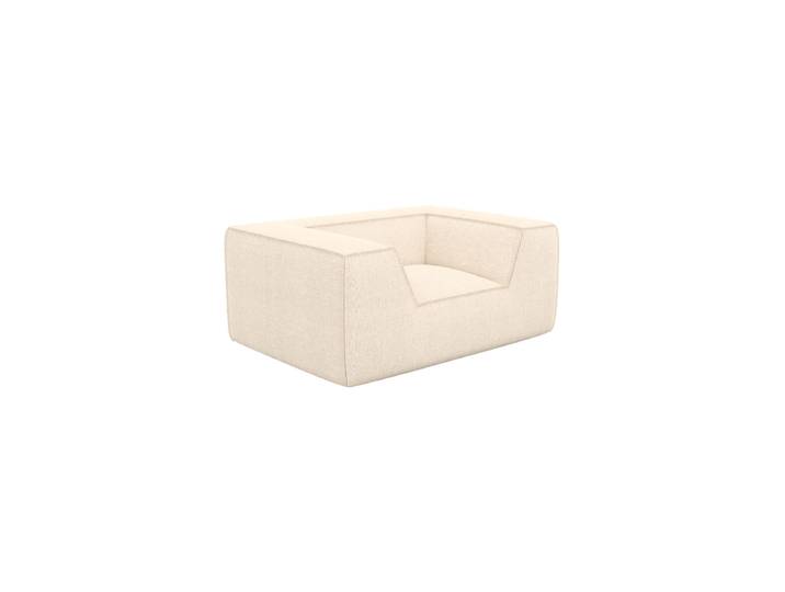 Design Loungesessel „Lorenza“ mit Strukturstoff-Bezug Strukturstoff Cream BLOOMINGLOFT Collection