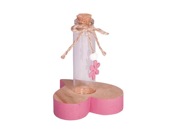 Rayher Deko-Herz mit Reagenzglas und Korkdeckel 7 cm 9.5 cm