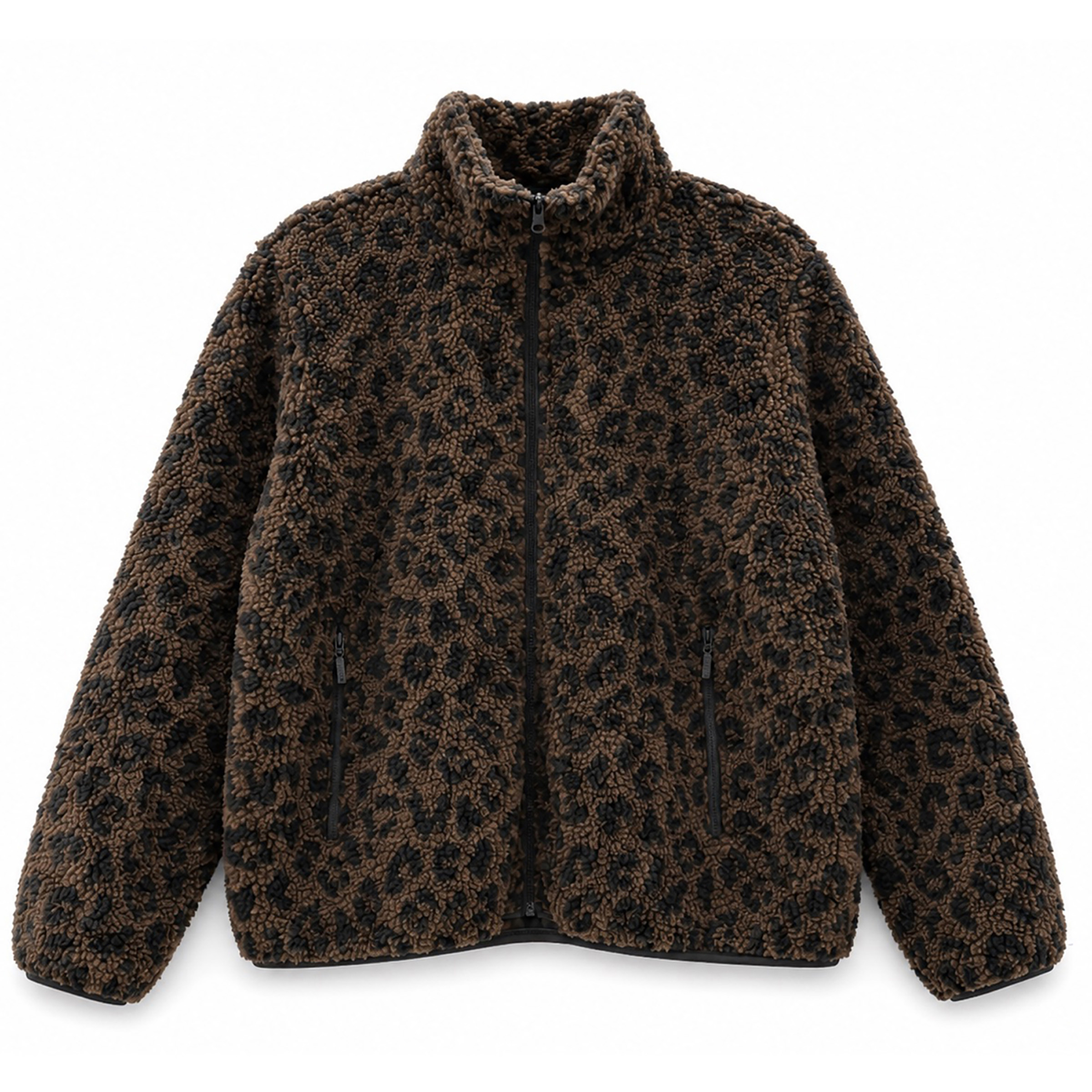 Mazine Printed Sherpa Damen Fleecejacke chocolate brown-printed Größe M Lifestyle Elastisch