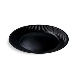 Pappteller (FSC Mix) schwarz Ø23cm