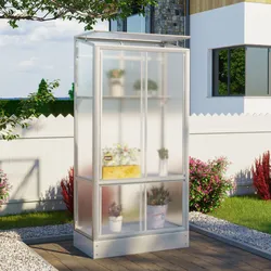 Vitavia Balkon- und Anlehn-Gewächshaus "Stad",aluminium eloxiert,