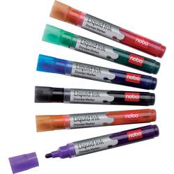nobo Liquid Ink 1901419 Whiteboardmarker Set Schwarz, Rot, Grün, Blau, Orange, Violett 6 St.