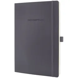 Notizbuch CONCEPTUM® -  ca. A4, kariert, 194 Seiten, dark grey