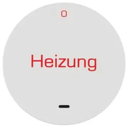 Wippe mit klarer Linse, mit Aufdruck Heizung und 0 (polarweiß glänzend)