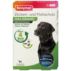 Beaphar Zecken- und Flohschutz Halsband reflektierend für Hunde - 65 cm