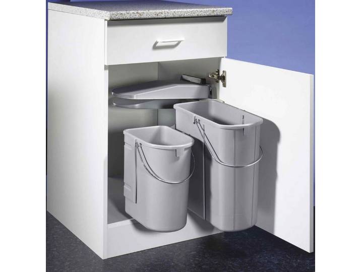 WESCO Einbaumülleimer WESCO® Klassikline Double-Junior, alugrau