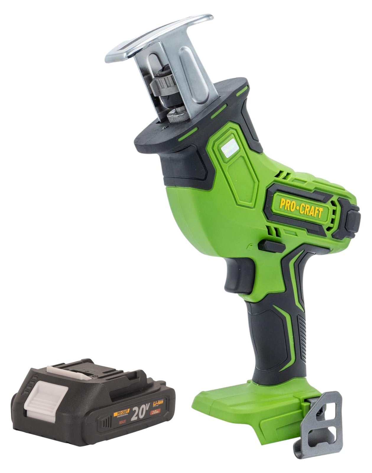 Procraft PSS30bb accu reciprozaag 20 V borstelloos met 1x 2,0 Ah accu