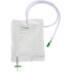 Konticur Bettbeutel mit Ablauf, steril, 2000 ml, Schlauch 110 cm (1 Stück)