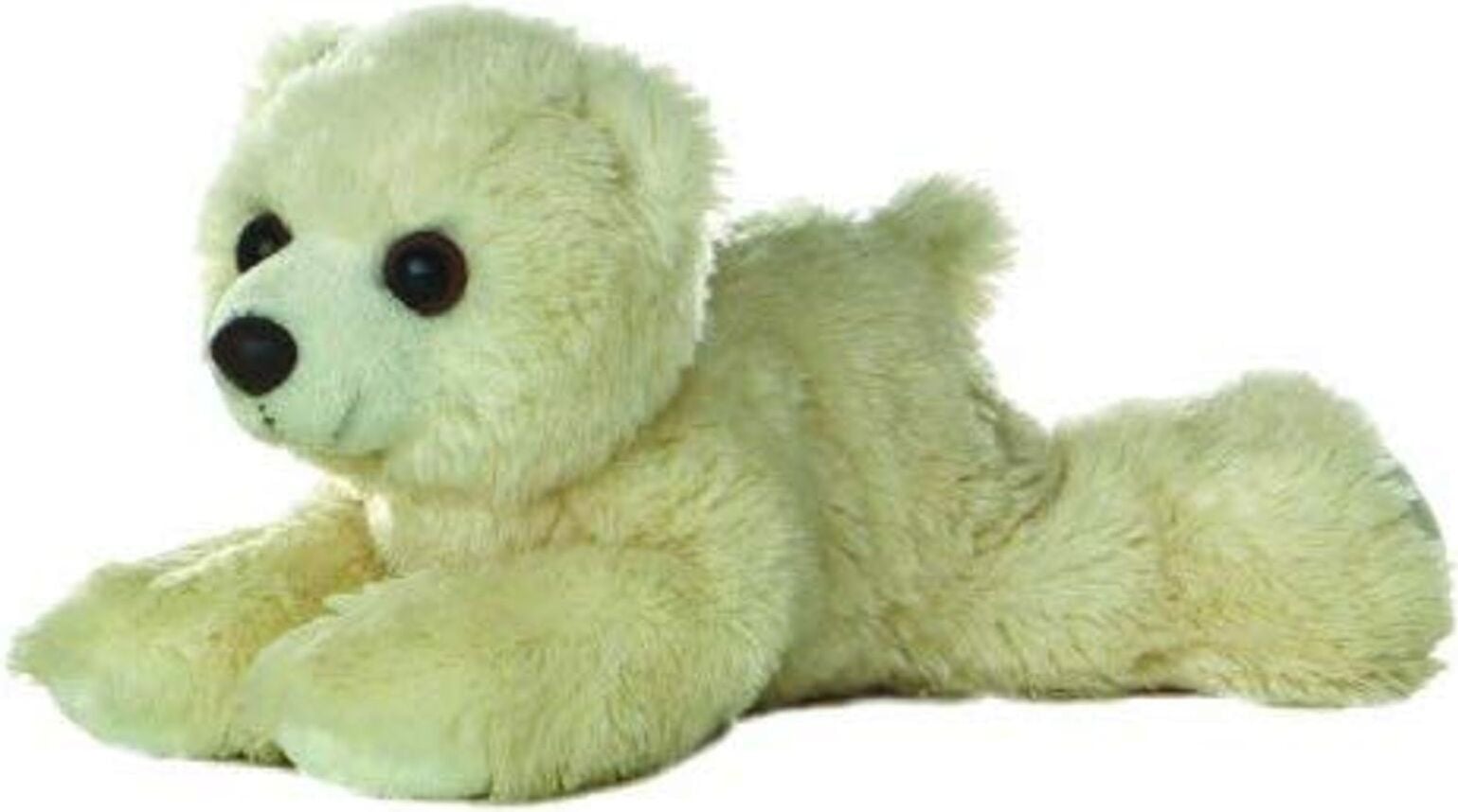 Aurora Mini Flopsies Pluche ijsbeer knuffel, 21 cm