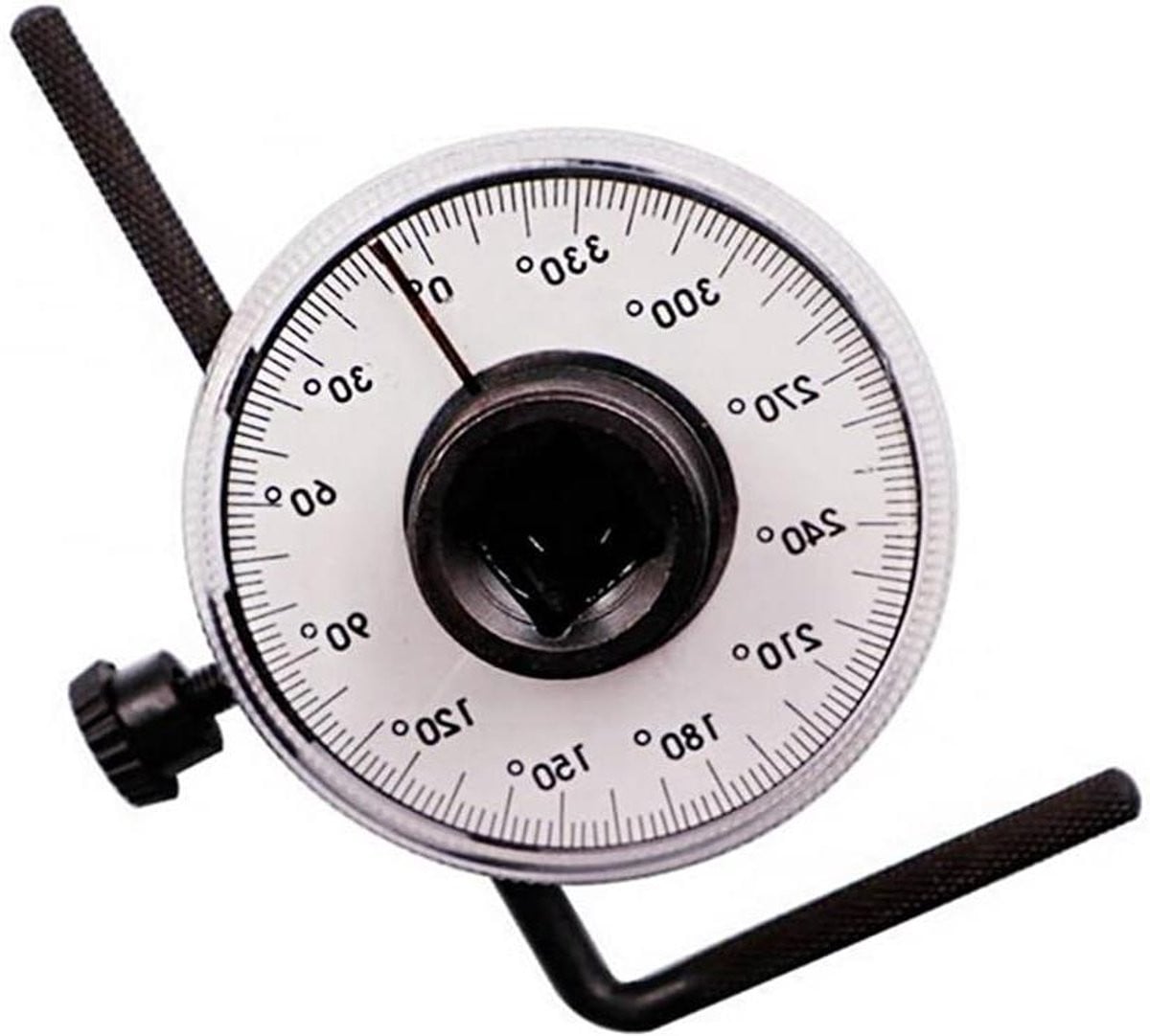 Allecto Verstelbare Hoekmeter Momentsleutel 1/2 inch - Zilver - Metaal