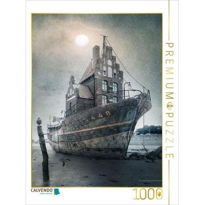 CALVENDO Puzzle Hausboot | 1000 Teile Lege-Größe 64x48cm Foto-Puzzle für glückliche Stunden
