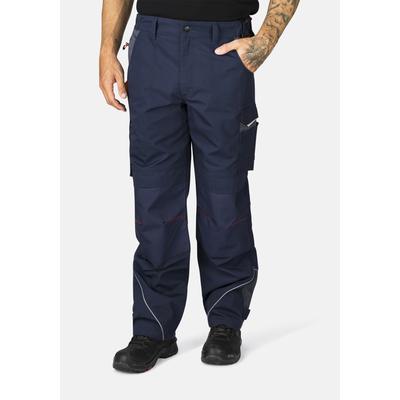 Arbeitshose HERO BY JOHN MEDOOX "GLENN Pro Workwear Arbeits-Cargohose", Herren, Gr. 54, Länge 32, blau (marine), Sweatware, 65% Polyester, 35% Baumwolle, gerade lang, Hosen Arbeitshose, Arbeits-Cargohose Funktionsqualitätfür Herren
