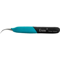 EREM E7SA - Präzisionspinzette mit gebogenen starken Spitzen