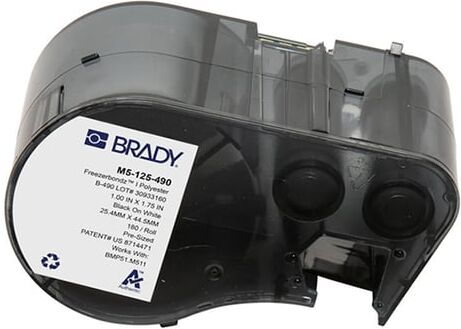 Brady M5-125-490 FreezerBondz etiquetas de poliéster preto sobre branco 25,4 mm x 44,45 mm