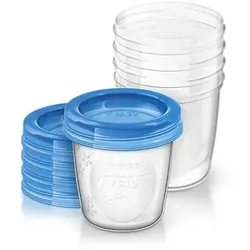 Avent Philips Behälter Für Muttermilch 5 Einheiten und Deckel