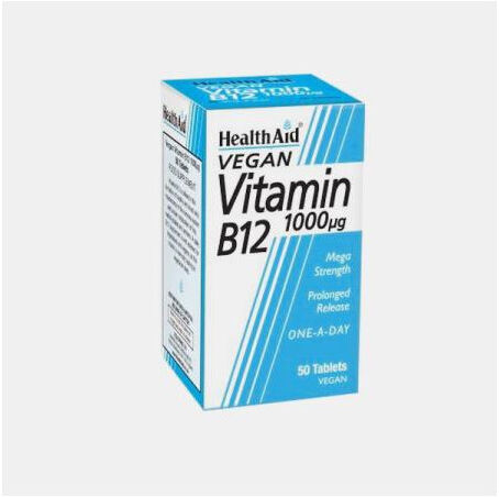 HEALTH AID VITAMIN B12 1000ug VEGAN 50 COMPRIMIDOS