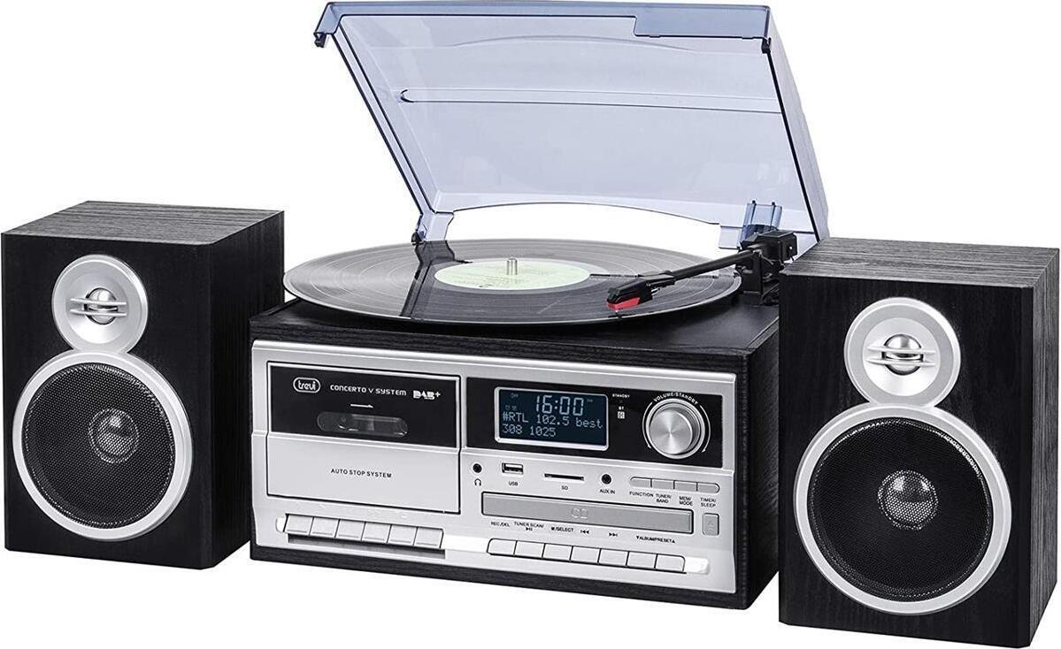 Trevi TT 1072DAB Retro-Stereoanlage mit DAB+ schwaz