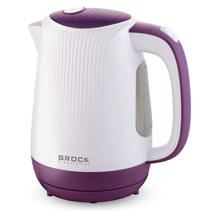 Brock Electronics Brock WK 08 PR Wasserkocher 1,7 l, 2000 W, weiss/lila (1.70 l) (PO/90249/60027)