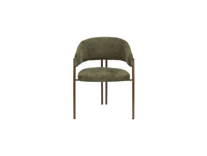 Chaise en tissu vert Naida