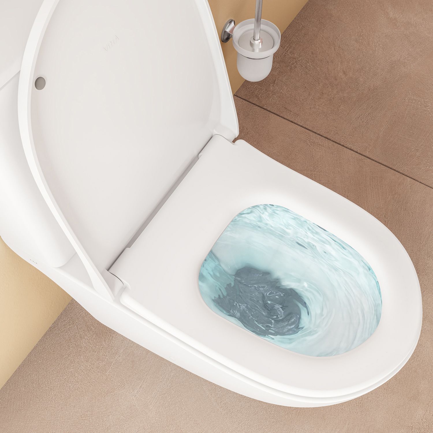 VitrA Sento Stand-WC VitrA Flush 2.0, open back, Tiefspüler ohne Spülrand