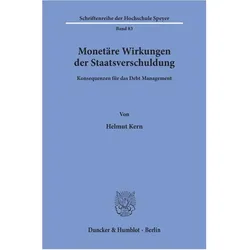 Monetäre Wirkungen der Staatsverschuldung., Fachbücher von Helmut Kern